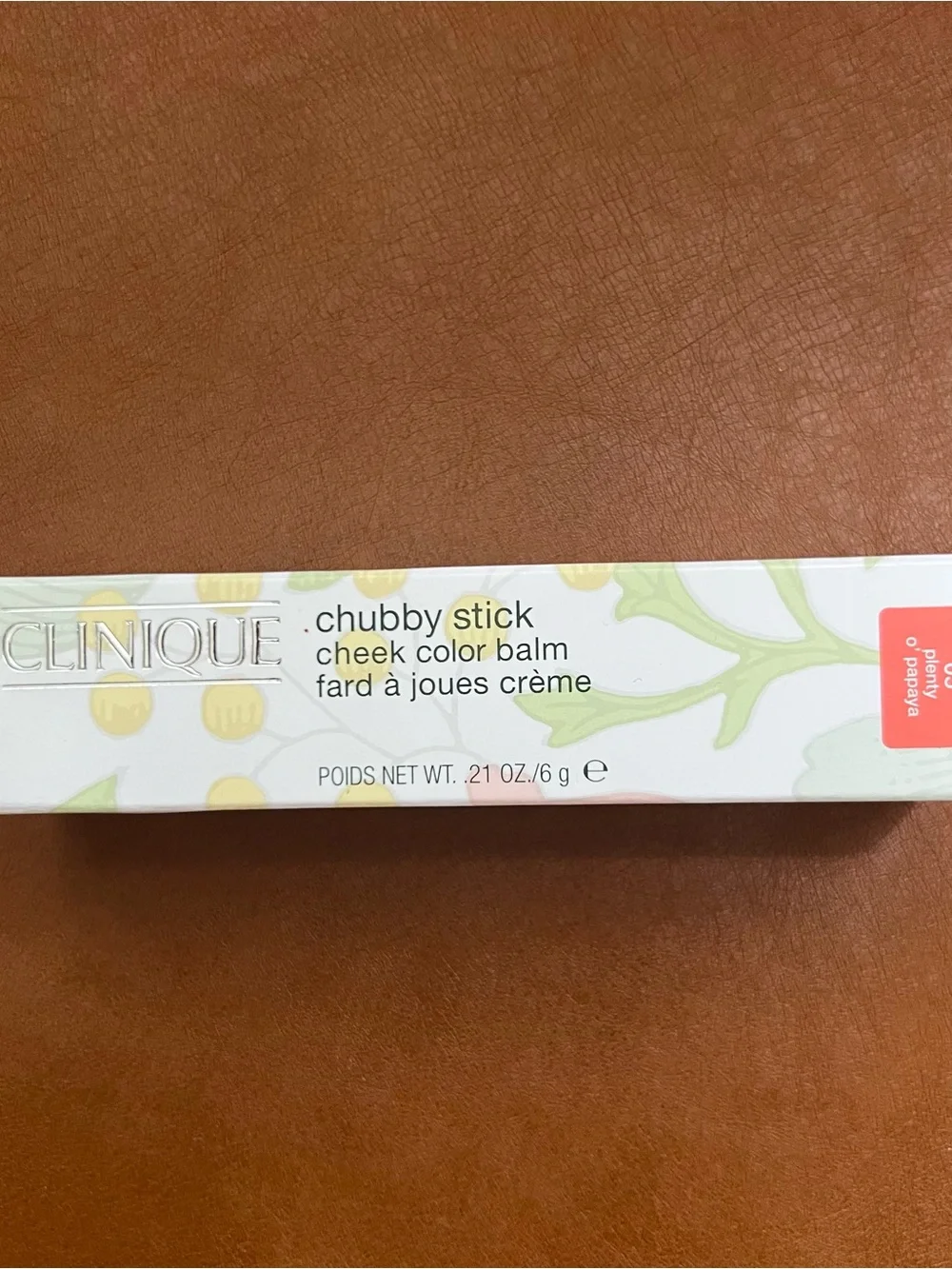 Clinique Chubby Stick Cheek Color Balm Blush in the shade 05 Plenty O' Papaya